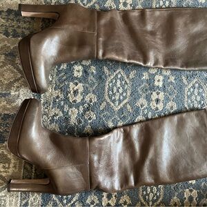 Vero Cuoio Brown Leather Heeled Boots